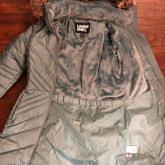 Lands’ End soft green warmest coat, Sz S - Picture 2 of 10